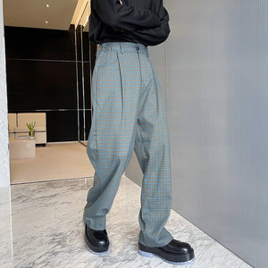 Plaid Loose Casual Straight-leg Pants