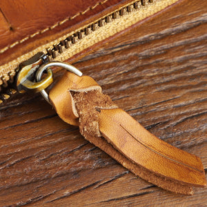 Retro Handmade Leather Wallet Key Bag