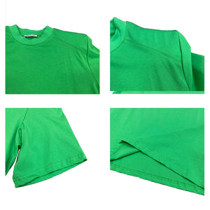 Solid Color Round Neck Half Sleeve T-Shirt