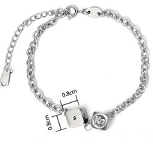 Load image into Gallery viewer, Titanium Steel Letter Dice Bracelet

