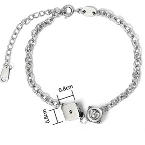 Titanium Steel Letter Dice Bracelet