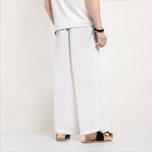 Dropped Wide-Leg Loose Ninth Pants