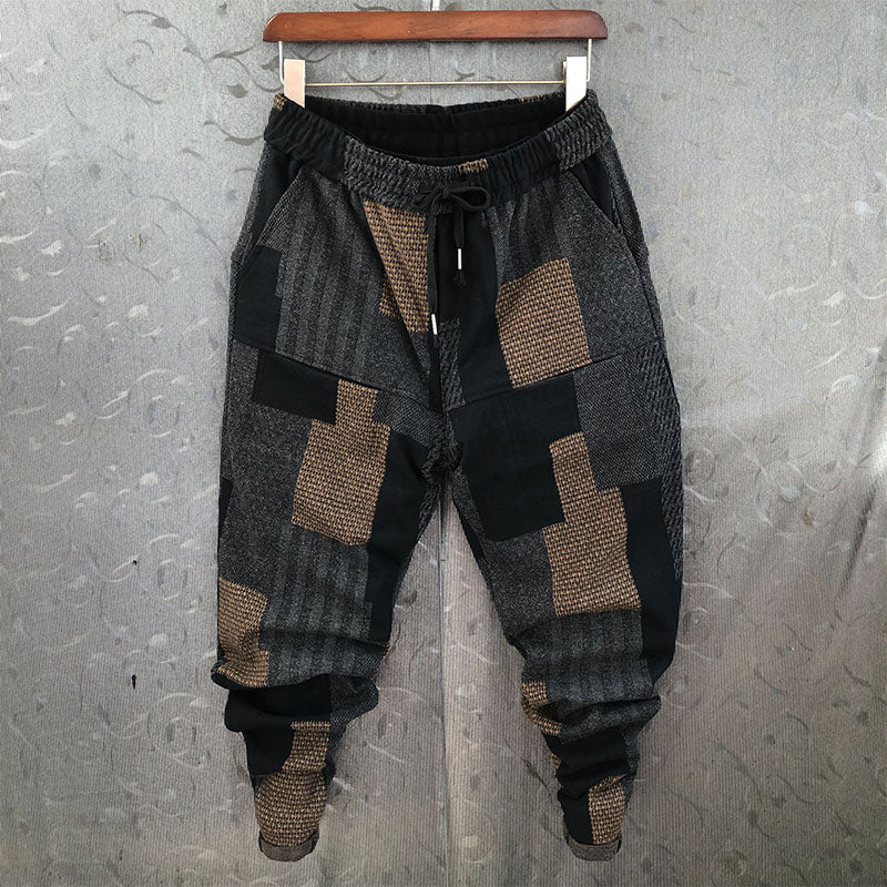 Color Block Slim Fit Harem Pants