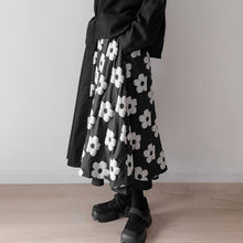 Load image into Gallery viewer, Dark Jacquard Double Panel Skirt
