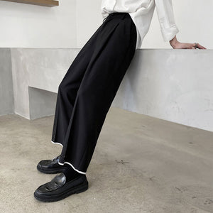 Paneled Straight Loose Lounge Pants