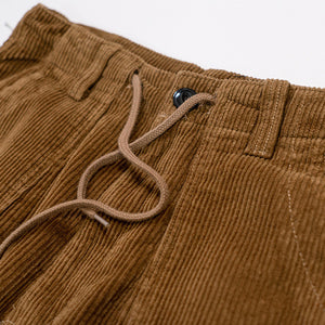 Loose Drawstring Corduroy Trousers