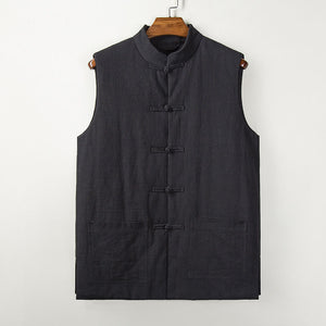 Winter Retro Thickened Stand Collar Vest