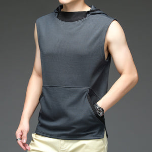 Summer Hooded Sleeveless Sports Tank Top