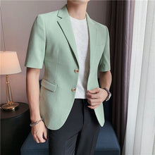 Load image into Gallery viewer, Check Embossed Casual Mid Sleeve Blazer
