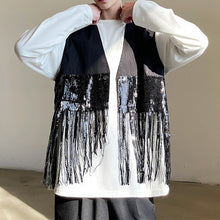 Load image into Gallery viewer, Tassel Sequin Stitching Hip Hop Performance Vest
