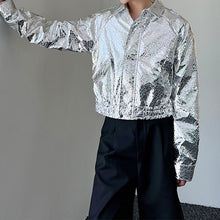 Load image into Gallery viewer, Silver Gloss Laser Cropped Jacket
