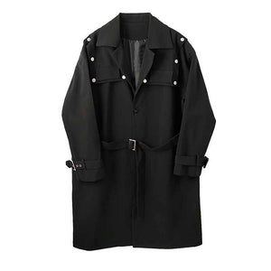 Mid Length Black Trench Coat