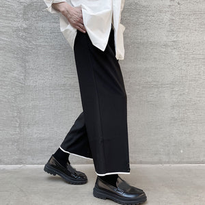 Paneled Straight Loose Lounge Pants