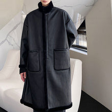 Load image into Gallery viewer, Stand-up Collar PU Leather Coat
