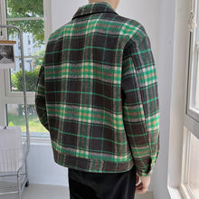 Load image into Gallery viewer, Vintage Green Check Short Jacket
