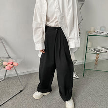 Load image into Gallery viewer, Wide Leg Asymmetric Cropped Casual Pants
