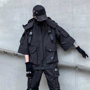 Techwear Dark Cargo Jackets