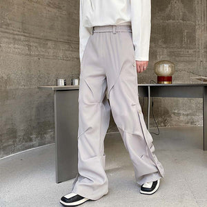 Irregular Wrinkled Cargo Trousers