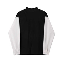 Load image into Gallery viewer, Black And White Contrast Crew Neck Top
