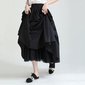 Puffy Multi-layered A-line Skirt