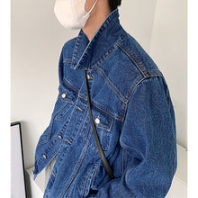 Load image into Gallery viewer, Simple Shoulder Pad Denim Jacket
