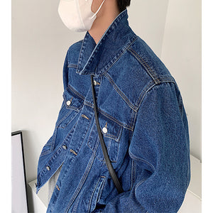 Simple Shoulder Pad Denim Jacket