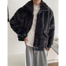 Load image into Gallery viewer, Patchwork Plush Short Thick Jacket
