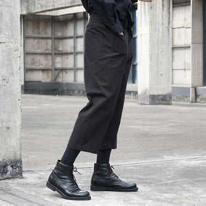 Cropped Trousers With Belt