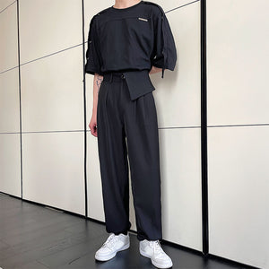 Asymmetric Patch Waist Lounge Pants