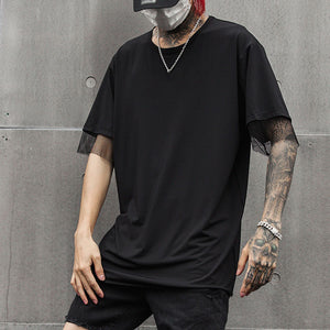 Paneled Mesh Short Sleeve T-Shirt