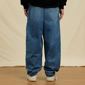 Japanese Vintage Washed Cotton Casual Jeans