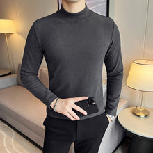 Load image into Gallery viewer, Slim Fit British Half Turtleneck Long Sleeve T-Shirt
