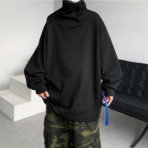 Adjustable Stand Collar Sweatshirt