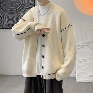 Solid Button Knit Coat