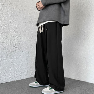 Drawstring Elastic Waist Wide Leg Lounge Pants