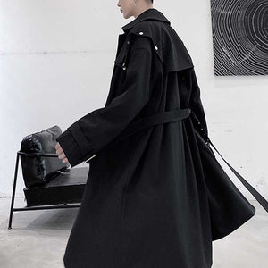Mid Length Black Trench Coat