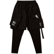 Load image into Gallery viewer, Fake-two Hiphop Sweatpants
