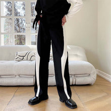 Load image into Gallery viewer, Black and White Paneled Straight-leg Pants
