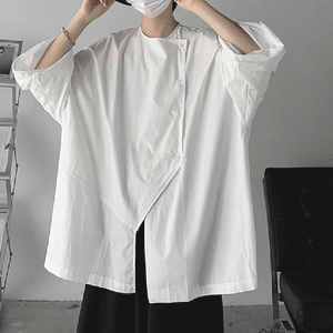 Asymmetric Three Quarter Sleeve Shirt