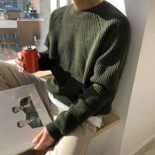 Load image into Gallery viewer, Solid Round Neck Loose Knit Sweater
