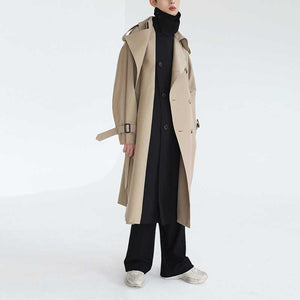 Fake Two-piece Mid-length Trench Coat