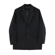 Load image into Gallery viewer, Solid Color Lace Trim Blazer
