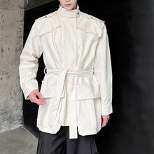 Load image into Gallery viewer, Large Pocket Lapel Belt Trench Jacket

