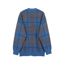 Load image into Gallery viewer, Plaid Loose Knitted Sweater Cardigan
