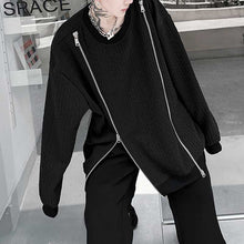 Load image into Gallery viewer, Autumn Dark Zipper Slit Sweater
