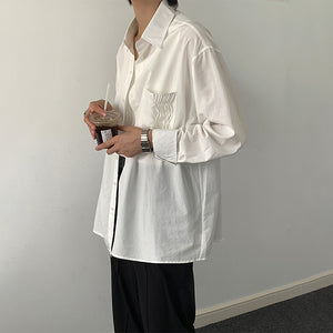 Pleated Pocket Solid Shirt