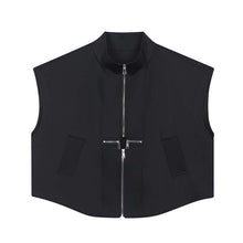 Load image into Gallery viewer, Zipper Stitching Tooling Stand Collar Vest
