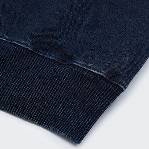 Indigo Patch Denim Sweatshirt