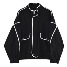 Load image into Gallery viewer, Contrast Lines Large Pockets Cargo Jackets
