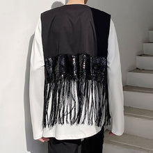 Load image into Gallery viewer, Tassel Sequin Stitching Hip Hop Performance Vest
